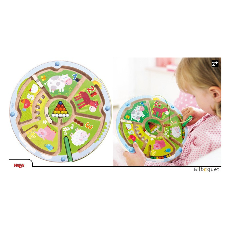 haba number maze magnetic game