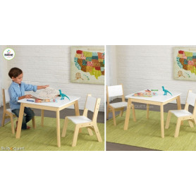 Ensemble table Moderne + 2 chaises - Mobilier pour chambre d'enfant