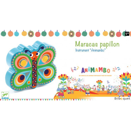 Maracas Papillon - Jouet musical