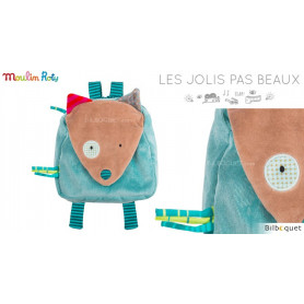 Petit sac à dos loup bleu - Les Jolis Pas Beaux