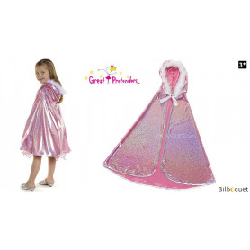 Cape Princesse pailletée rose - Déguisement enfant