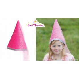 Chapeau de fée rose pailleté - Accessoire déguisement fille