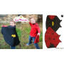 Cape réversible Spiderman/Batman (rouge/noir) - Déguisement enfant