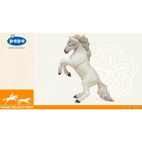 Cheval cabré blanc - Figurine en plastique