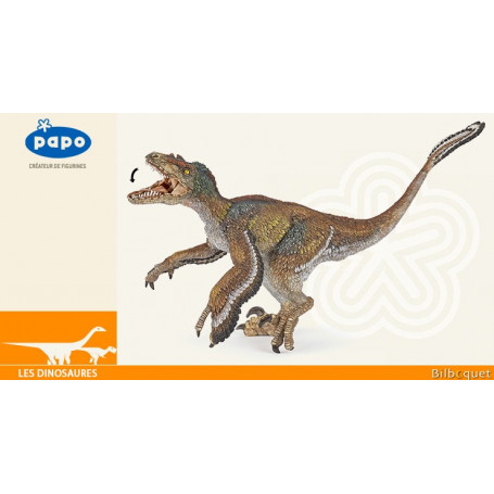 Vélociraptor à plumes - Figurine dinosaure Papo