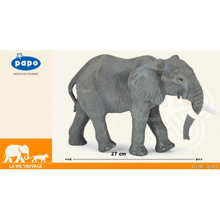 Grand éléphant d'Afrique - Grande figurine Papo 27cm