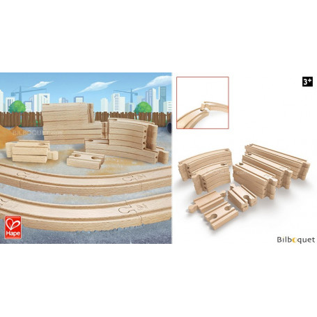 Ensemble de rails super extension pour circuit de train en bois