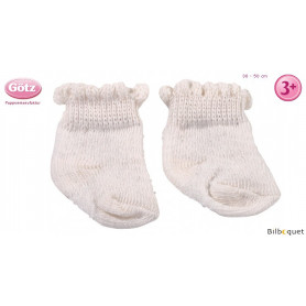 Paire de chaussettes blanches pour poupon/poupée de 30 à 50cm