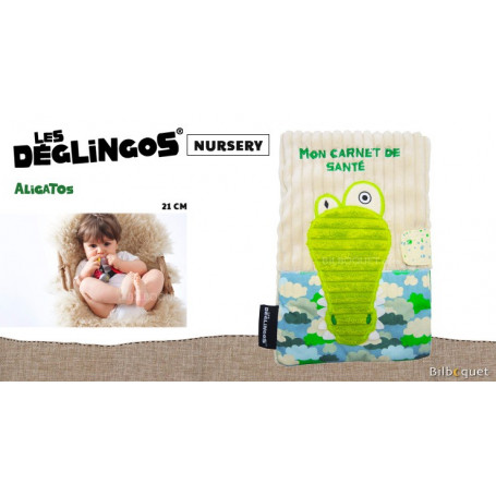 Protège carnet de santé Aligatos l'alligator - Déglingos Nursery