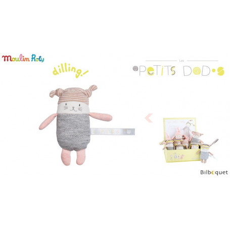 Mini Hochet chat Moon - Les Petits Dodos - Moulin Roty