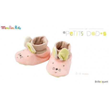 Chaussons Souris pour bébé 0-6 mois - Les Petits Dodos - Moulin Roty