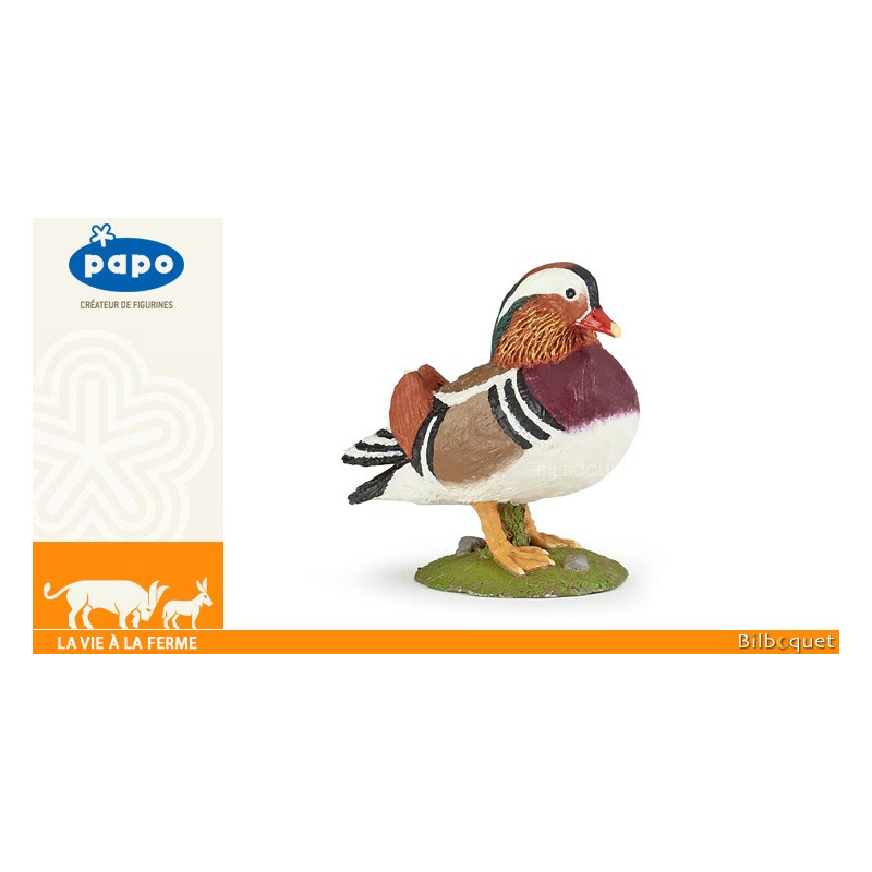 Mandarin Duck Plastic Figurine