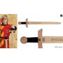 Épée en bois estampée Excalibur 66cm