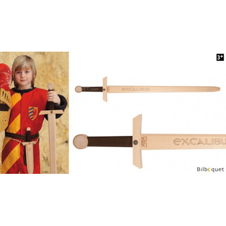 Épée en bois à deux mains Excalibur 102cm