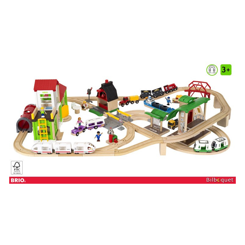 Circuit de train en bois , brio