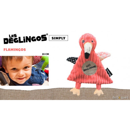 Doudou Flamingos Le flamant rose 23cm - Déglingos Baby