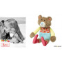 Peluche Ours 31cm - Patchwork-Sweety