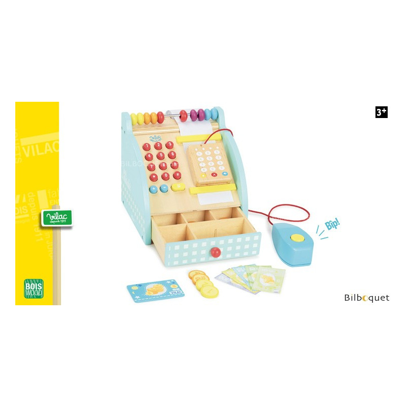 KidKraft Marchande Enfant en Bois incluant Caisse Enregistreuse