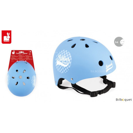 Casque bleu à damiers Bikloon - Taille S