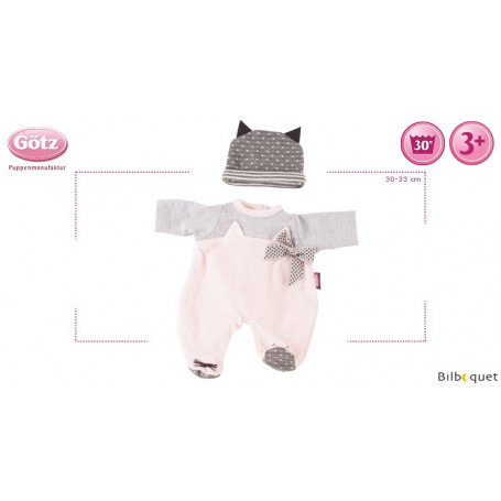 Combinaison Cosy Cat - Vêtement pour poupée 30-33cm