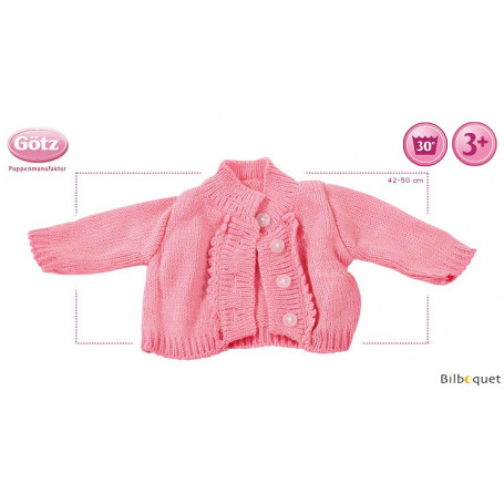 Gilet rose Lollipop - Vêtements et accessoires pour poupées 42 à 50cm