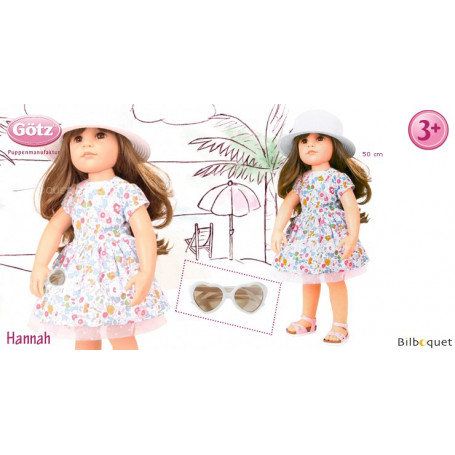 Hannah en tenue estivale - Poupée articulée Götz en série limitée - 50cm