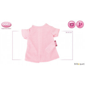 Tee-shirt rayé rose - Vêtement pour poupée 30-33cm