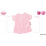 Tee-shirt rayé rose - Vêtement pour poupée 30-33cm