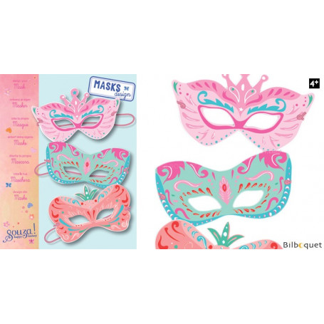Set de trois masques de carnaval - Kit créatif