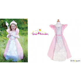 Robe Parisienne rose avec cerceau - 5/6 ans