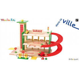 Dans la ville Le grand Garage (11 accessoires en bois)