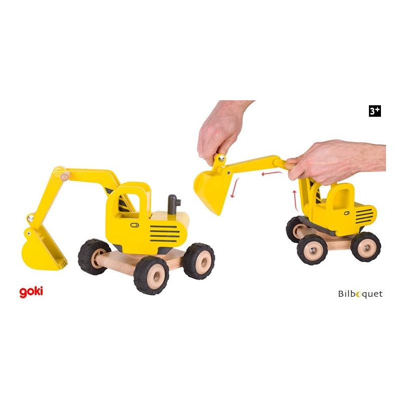 Jouet Pelleteuse - Lot De 3 Véhicules De Chantier (Pelleteuse, Bulldozer, Camion) - Pour Enfants 3+ Ans - SKIKHN