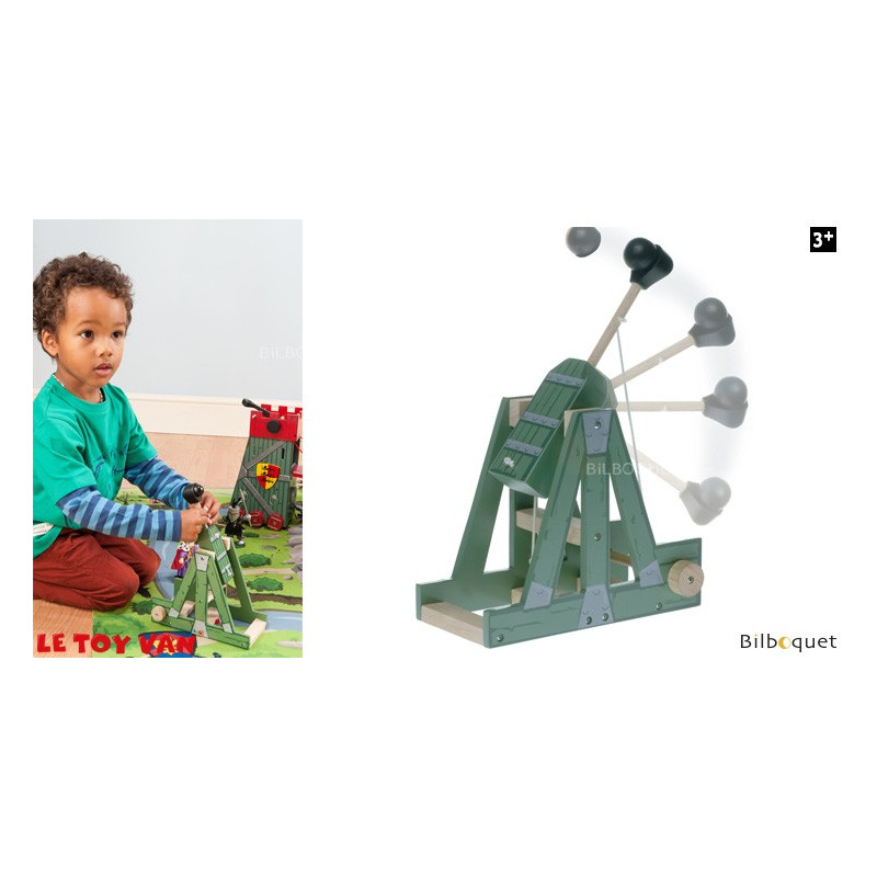 Maquette De Trébuchet Médiéval En Bois – Contrepoids, échelle 1/50 – 166 Pièces – DIY STEM – Cadeau Adulte/enfant 14+ – Décor De Bureau