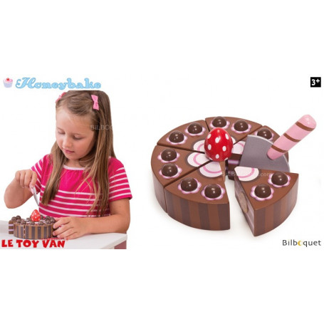 Gâteau au chocolat - Jouet d'imitation en bois