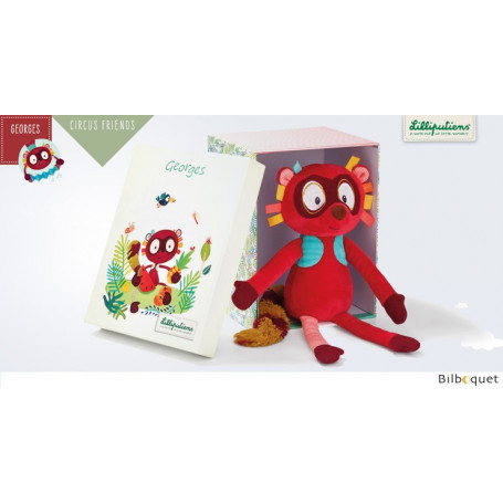 Peluche câline Box Georges le lémurien