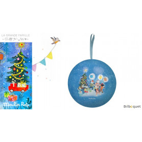 Boule de Noël bleue 10cm La Grande Famille