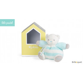 Patapouf ourson aqua & crème 18cm - Bébé Pastel Kaloo