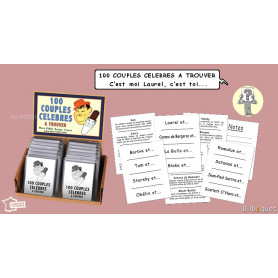 100 Couples célèbres à trouver - Jeu Marc Vidal
