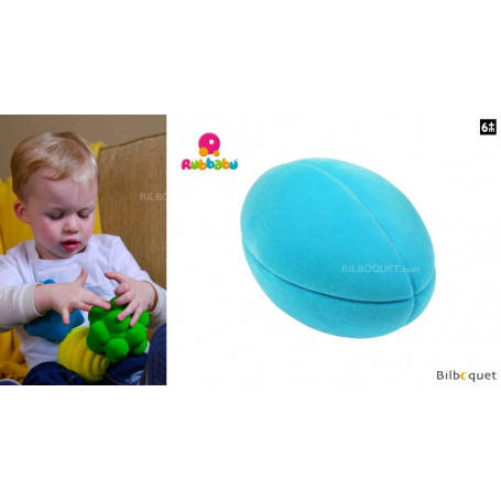 Balle de rugby turquoise - Rubbabu