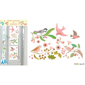Stickers fenêtre Oiseaux romantiques