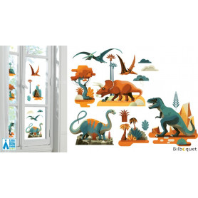 Stickers fenêtre Dinosaures