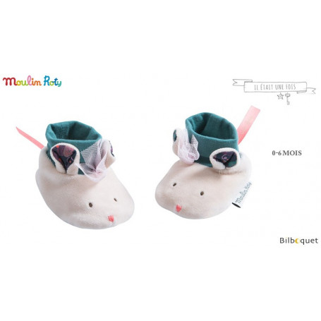 Chaussons Souris pour bébé 0-6 mois - Il était une fois - Moulin Roty