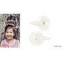 Pinces à cheveux Nanny - fleurs blanches - 1 paire - Accessoire pour enfants