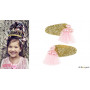 Pinces à cheveux Lyla - perles & pompons roses - 1 paire - Accessoire pour enfants