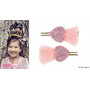 Pinces à cheveux Elleny - coeurs roses - 1 paire - Accessoire pour enfants