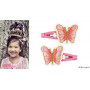 Pinces à cheveux Miranne - papillons roses - 1 paire - Accessoire pour enfants