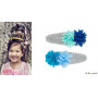 Pinces à cheveux Jenine - fleurs bleues - 1 paire - Accessoire pour enfants