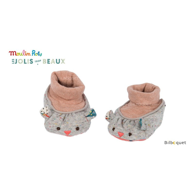 Chaussons Souris Brun Pour Bebe 0 6 Mois Les Jolis Trop Beaux