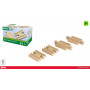 Lot 4 mini rails double mâle / double femelle - Brio