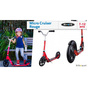 Micro Cruiser rouge - Trottinette 7-12 ans